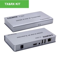 200เมตร HDMI RJ45ตัวขยาย USB เครือข่าย IP KVM ขยายผ่าน IP ผ่าน Cat5e Cat6ขยาย HDM โดย TCP/IP พร้อม Loop Wide IR