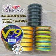 LEMAX V9 150M BRAIDED LINE TALI BENANG / LEMAX V9 TALI BENANG 150m 300m 9sulam