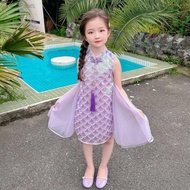 cheongsam muslimah kids cheongsam dress cheongsam kids Girls Vest Dress Summer Dress 2025 New Style 