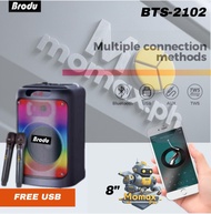Brodu BTS-2102 Partybox Encore Essential Portable party Bluetooth speaker with 2 Wireless Mic