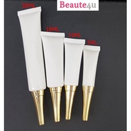 Beaute4u 5ml,10ml,18ml,30ml Facial Cleanser Cosmetics Soft Tube(Pearl White) w.gold cap- Fulfilled B