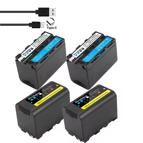 Original Probty NP-F770 NP-F750 np f750 NPF770 battery with USB charging output for Sony NP F970 F96