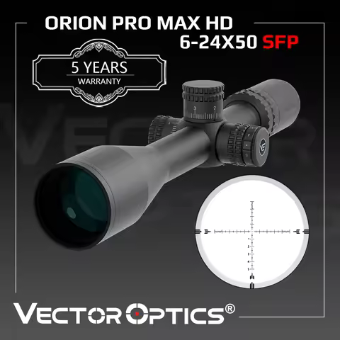Vector Optics Orion Pro Max 6-24x50 SFP Riflescope With HD Glass for Crisper Clearer Images&Zero Sto