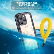 IP68 Waterproof Case For IPhone 14 13 12 11 Pro Max XS Max XR SE 678 Diving 2M Depth Underwater Swim Outdoor Sports Clear Cover