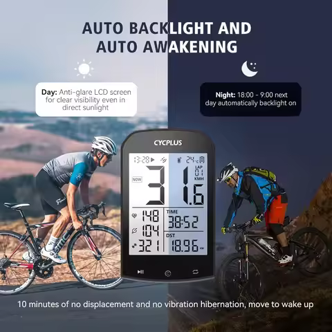CYCPLUS GPS Wireless Bike Computer, Cycling Computer GPS with Bluetooth/ANT+, Bike Speedometer with 
