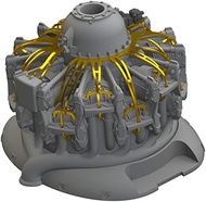 Edudo EDU672171 1/72 B-24 Engine, Set of 4, Resin & Etched for Edudo/Hasegawa Plastic Model Parts