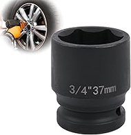 37 mm Hexagonal Socket Spanner 3/4 Inch Impact Wrench Nut Made of Chrome-Molybdenum Steel for Wheel