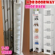 HDB door side BTO shoe rack doorway cabinet DIY furniture/storage Organizer waterproof  7/8/9 tiers