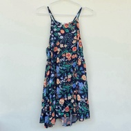 62 Black Floral Dress (Chest 34 Inches Length 27 Inches)