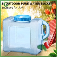 Bv✿  5 L Water Container with Faucet Food Grade Water Container Large Capacity Water Bottle Tank Con