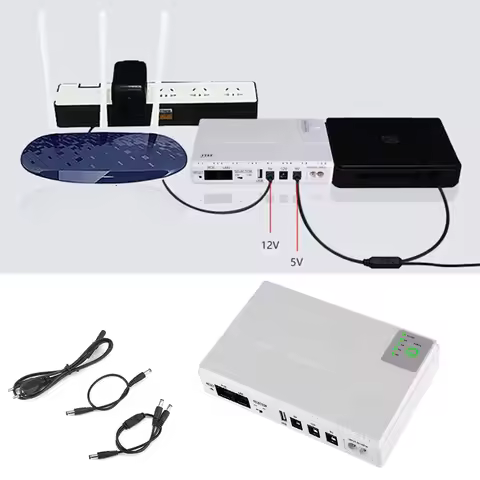 AC85-265V 8800mAh Backup & Protector UPS System 5V 9V 12V 15V 24V 0.6A 1A 2A Output Uninterruptible 