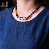 Tibetan Natural Nine Eyes Three Eyes Dzi Necklace Pendant Tibetan Agate Chalcedony Nine Eyes Dzi Pen