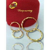 Emas 916 Subang Bulat / Gold 916 Hoop Earring