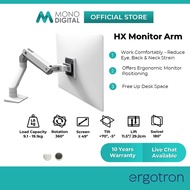 Ergotron HX Desk Single Monitor Arm ,VESA Desk Mount, Ergonomic Adjustable Mount Stand - Supports up