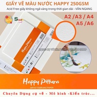 [ Tam Tam ] HAPPY PITTURA 250gsm Watercolor Paper size A5 / A4 / A3 / A2 Watercolour Paper