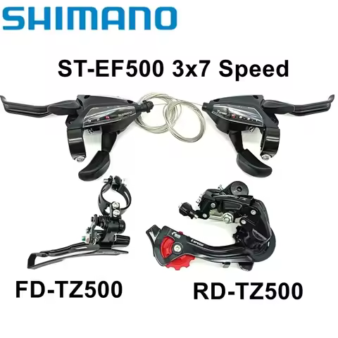 Shimano 21 Speed Groupset ST-EF500 3x7 Bike Shifter Lever Brake Lever RD-TZ500 Bike Rear Derailleur 