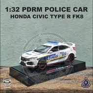 POLIS TYPE R: 1:32 YPD Agong Escort Honda Civic Type R FK8 PDRM Polis Diraja Malaysia Model Diecast 