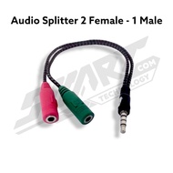 Audio Splitter 2 Female - 1 Male