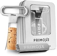 Primoxe Ah So Two Prong Wine Cork Remover with Bottle Opener - Professional Stainless Steel Puller - Extractor For Opening &amp; Vintage Collecting - for Connoisseurs &amp; Collectors to Uncork