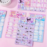 Stationery Sanrio Family Series Marshmallow Name Sticker Children Cartoon Waterproof Kuromi Melody B