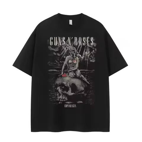 2026 Guns N Roses Band Retro American Cotton Rock Long-Sleeved T-Shirt - Comfortable, Breathable, Hi