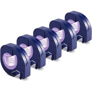 5Pack Compatible Dymo Letratag Refills 16952 12267 S0721530 Plastic Black on Clear Label Tape use in