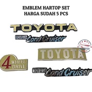 Hartop Emblem Set 5Pcs Toyota & Land Cruiser 4Wd - Price Includes 5 High Quality Car Emblems - Speci