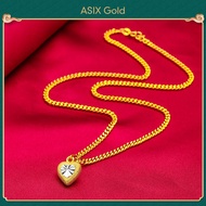 ASIX GOLD Original Sterling Silver 925 Gold 916 Womens Necklace Gift Jewelry