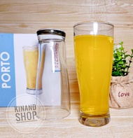 TERLARIS 6 PCS GELAS TINGGI KACA PORTO  BW 46-03 ISI 380 MILI COCOK UNTUK SIRUP DAN SUASANA PESTA AT