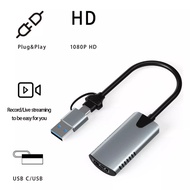 HDMI Video Capture compatible with USB HD Card USB 3.0 Type c 60fps streaming 2in1