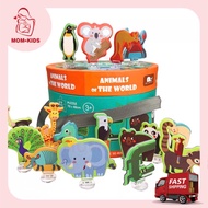 [Ready Stock] Mini Whale Animal of The World 3D Standing Puzzle Fantastic 3D Map Mainan Budak