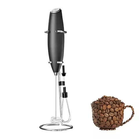 "LMETJMA Powerful Milk Frother Handheld Electric Foam Maker Coffee Whisk Drink Mixer For Cappuccino 