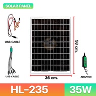 เฉพาะแผงโซล่าเซลล์ HLX แผงโซล่าเซลล์ 12V ชาร์จขณะตากแดด solar cell หัวชาร์จ5in1 HL-210/220/235/255