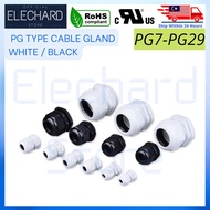 Cable Gland PG Gland Nylon IP68 Black White PG7 PG9 PG11 PG13.5 PG16 PG19 PG21 PG25 PG29