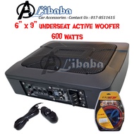 6x9" inch Underseat Active Subwoofer Bulit Amplifire 600watts