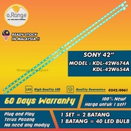 KDL-42W674A / KDL-42W654A SONY 42"LED TV BACKLIGHT (LAMPU TV)  SONY 42 INCH LED TV BACKLIGHT KDL42W6