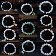 Xinjiang Natural Jade Bracelet Tianshan Jade Original Style Gold Silk Jade Bracelet Jewelry Handmade