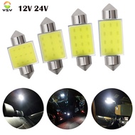 1x 31mm 36mm 39mm 41mm COB 3W 12Chips SMD LED Bulb Panel White Light Bulb 12V 24V