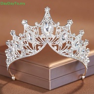DayDayTO   Exquisite Dazzling Baroque Wedding  Crystal Bridal Crowns Tiaras Hair Jewelry Accessories