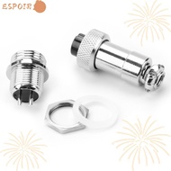 ESPOIR 5Set Aviation Plug, Male Female 2Pin Aviation Plug Socket, Durable GX12 Plug Socket Connector