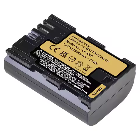 2850mAh LP-E6P LP-E6NH LP-E6N Li-ion Battery for Canon EOS R5 Mark II EOS R5 EOS R6 EOS R7 EOS R 5D 