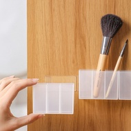 Luhuiyixxn Wall Mounted 3Grids Organizer Mirror Cabinet Self-adhesive Small Objects Storage Box Eyebrow Pencil Lipstick Lip Glaze Organizer