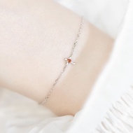 石榴石925純銀十字架手鍊