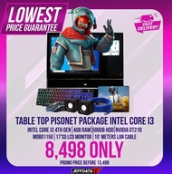 TABLE TOP PISONET PACKAGE  INTEL CORE i3 4TH GEN 4GB 500GB HDD GT210 17 SQ LCD FREE RGB KBMS MOUSE