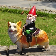 Dwarf Decorations Miniatures Santa Resin Ornament Claus Crafts Home Office 12*7*15 Cm Gardening Gift