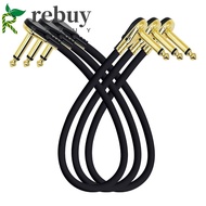 REBUY Guitar Cable, Metal Head Guitar Wire Guitar Effect Pedal Cable, Musical Instruments Patch Cord Guitar Line 15/30cm High Quality Guitar Amplifier Patch Cord Playing Ornament