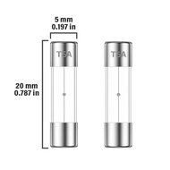 5x20MM 5A 250V Slow Blow Glass Fuses 5 Amp 250 Volt 0.2 x 0.78 Inch Slow-Acting Time-delay Fuse T5AL