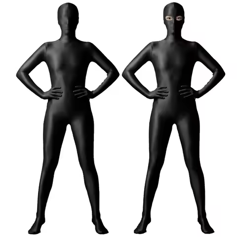 Kigurumi Head Shell Zentai Full Body Suit Cosplay Anime Costume High Elastic Seamless Shiny One Piec
