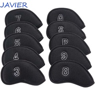 JAVIER Golf Club Cover Sports 10pcs Golf Head Cover Neoprene Protector Case 3,4,5,6,7,8,9,P,S,A Iron