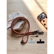 handphone sling strap phone lanyard Crossbody/Shoulder-Strap Extendable Card Holder Caramel Color Ne